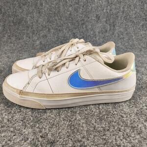 Nike Blazer Low Shoes Womens Size 10 White Leather Low Top Sneakers FD0820-100